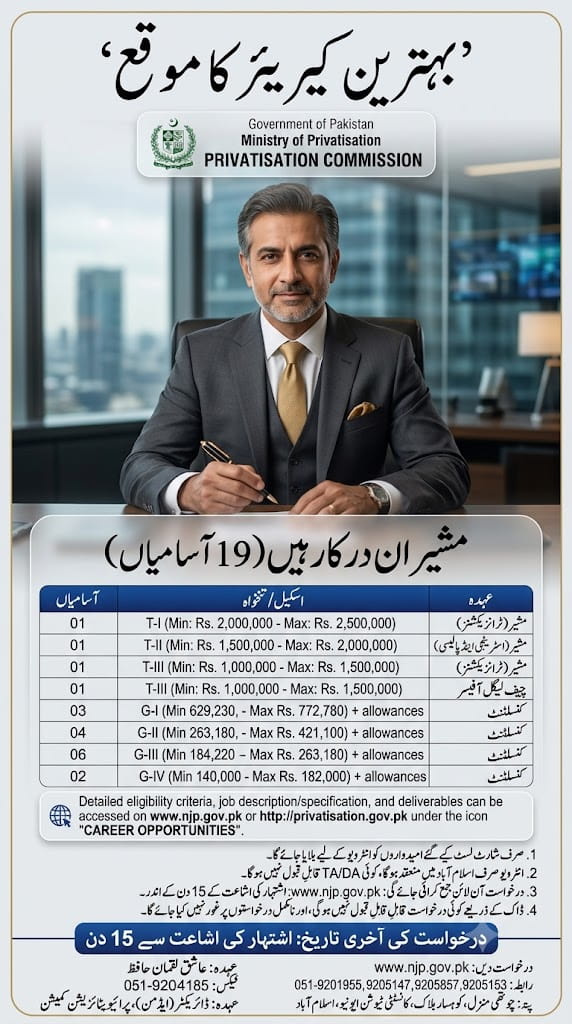 BEST PRIVATISATION COMMISSION JOBS 2026