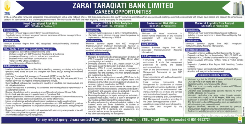 BEST ZTBL JOBS 2026