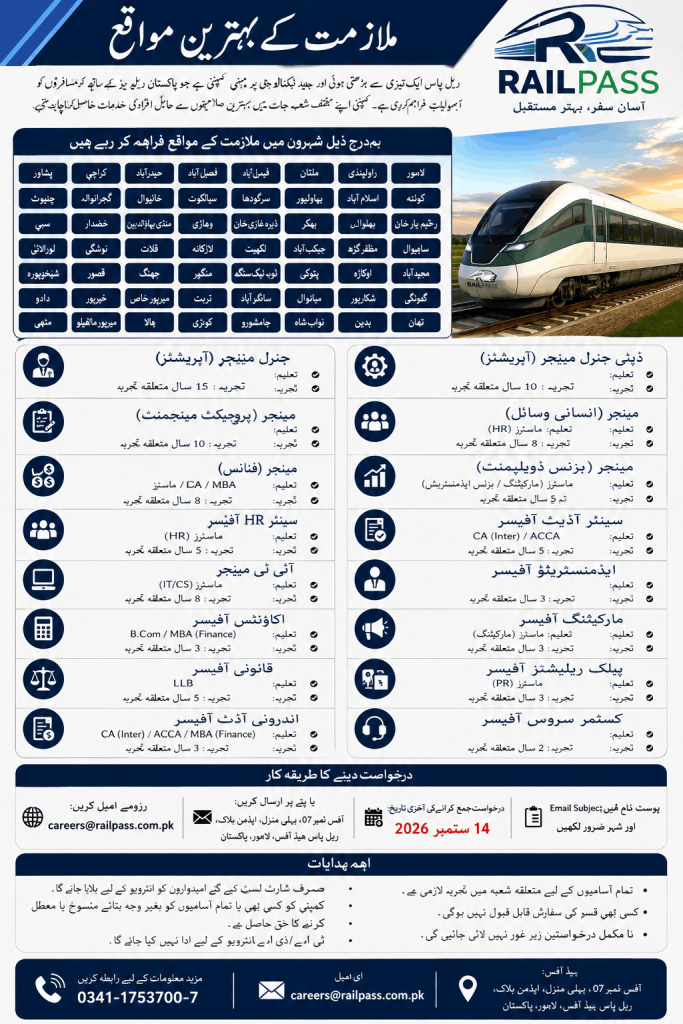 BEST RAIL PASS JOBS 2026
