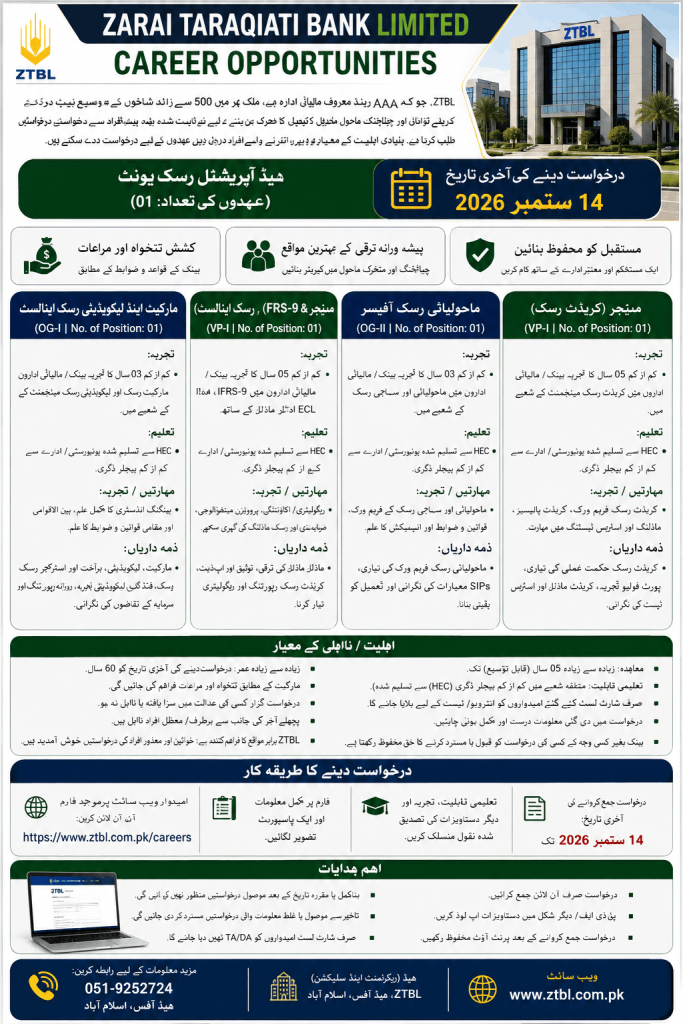 BEST ZTBL JOBS 2026