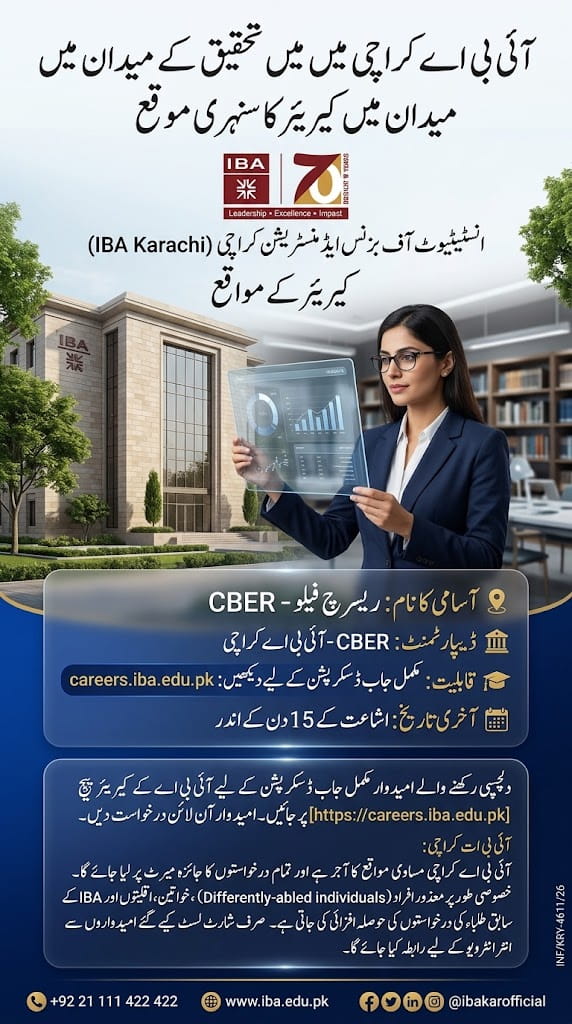 BEST IBA KARACHI JOBS 2026
